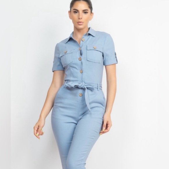 Haute Monde Pants - Denim jumpsuit pant